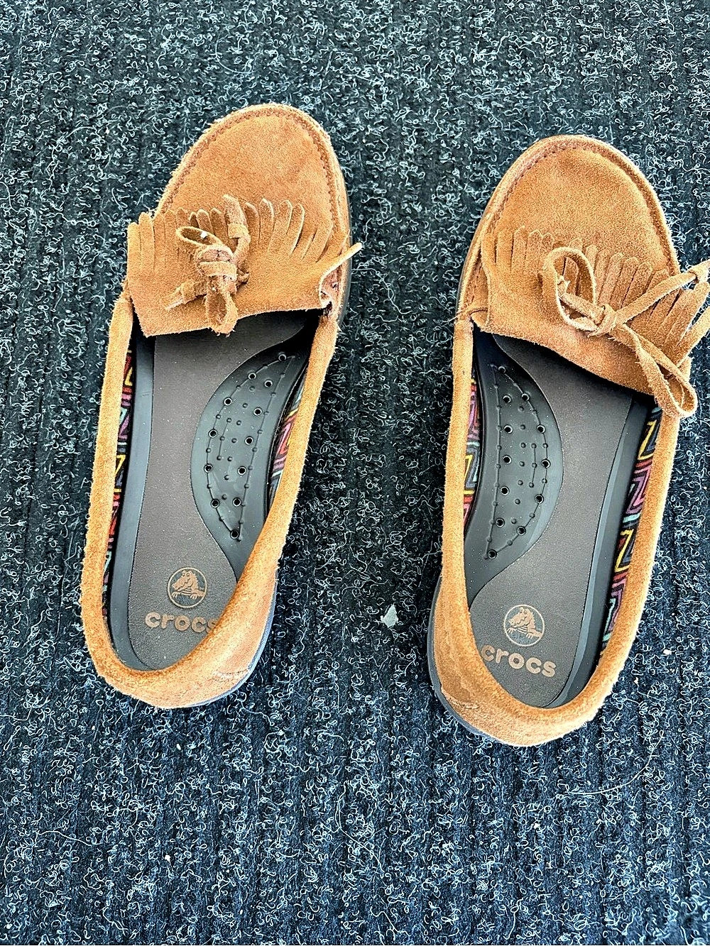 Crocs Women's Suede Loafers in Orange